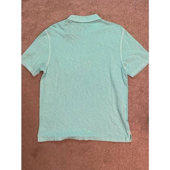 VINEYARD VINES Men's ISLAND Dyed Slub COTTON Pocket Polo CAICOS LARGE Aqua Blue - Picture 15 of 15